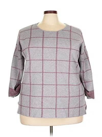 Pre-owned Tahari Pullover Sweater In Gray