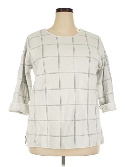 Pre-owned Tahari Pullover Sweater In Gray