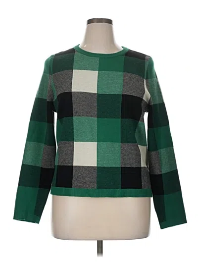 Pre-owned Tahari Pullover Sweater In Green