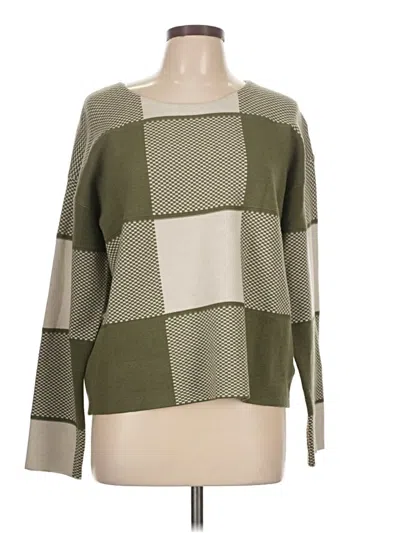 Pre-owned Tahari Pullover Sweater In Green