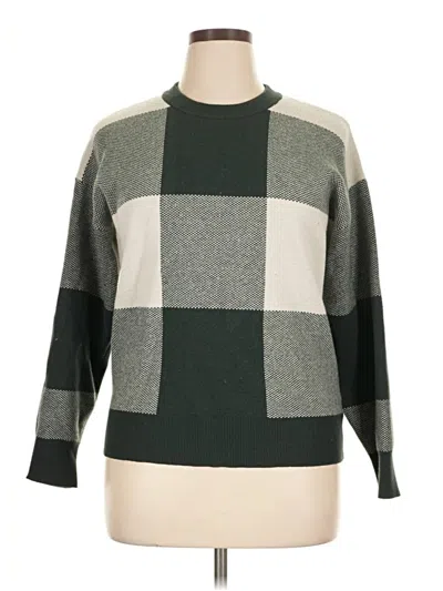 Pre-owned Tahari Pullover Sweater In Green