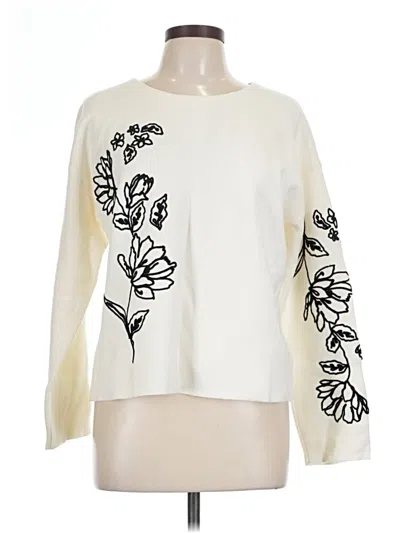 Pre-owned Tahari Pullover Sweater In Ivory