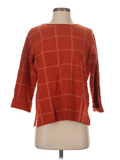 Pre-owned Tahari Pullover Sweater In Orange
