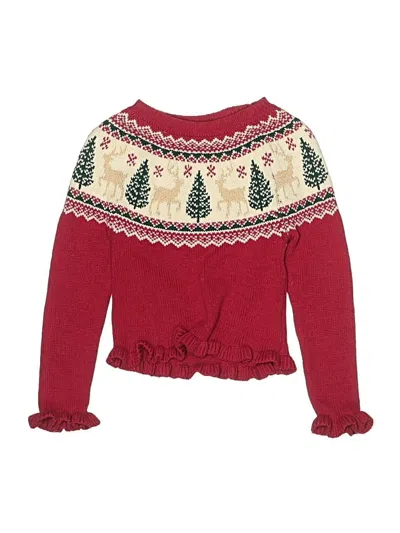 Pre-owned Tahari Kids' Pullover Sweater In Red