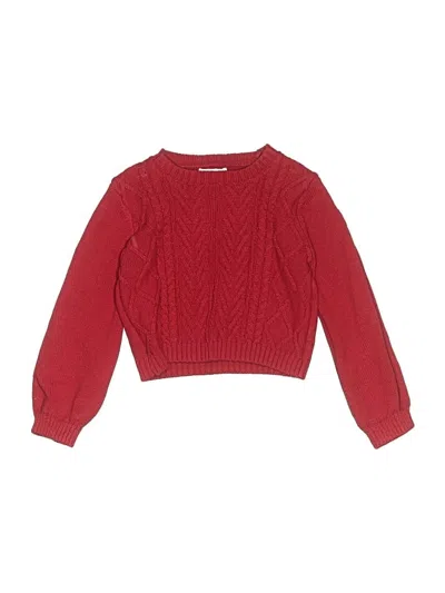 Pre-owned Tahari Kids' Pullover Sweater In Red