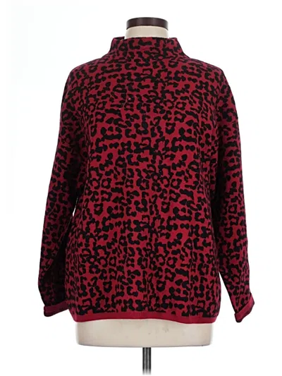 Pre-owned Tahari Pullover Sweater In Red