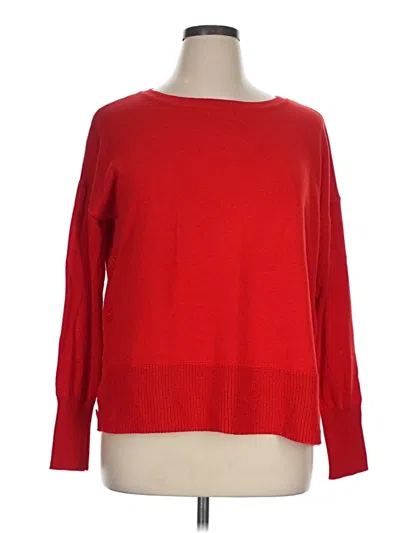 Pre-owned Tahari Pullover Sweater In Red