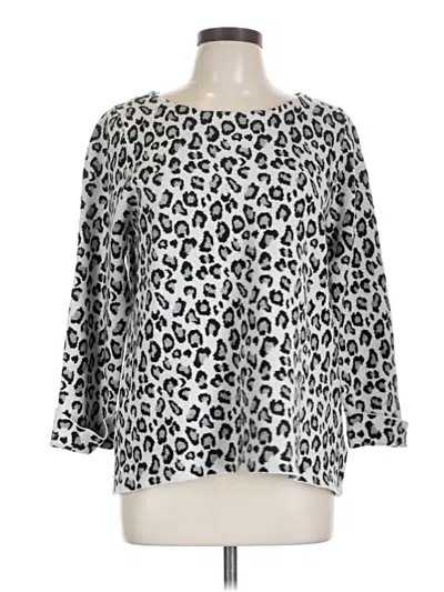 Pre-owned Tahari Pullover Sweater In Silver