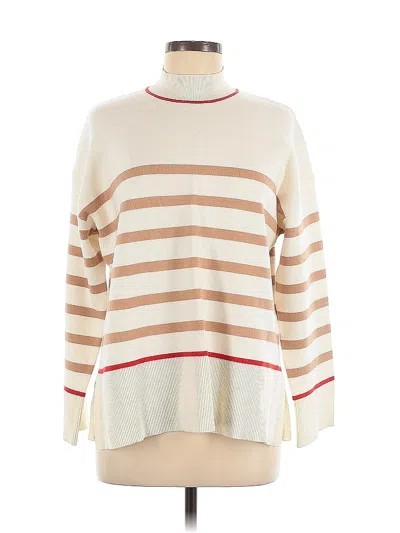 Pre-owned Tahari Pullover Sweater In White