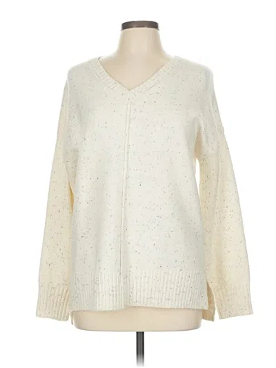 Pre-owned Tahari Pullover Sweater In White