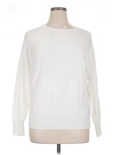 Pre-owned Tahari Pullover Sweater In White