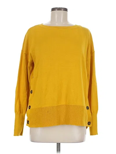Pre-owned Tahari Pullover Sweater In Yellow