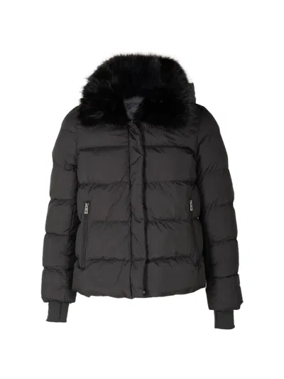 Tahari Quilted Puffer Jacket In Black