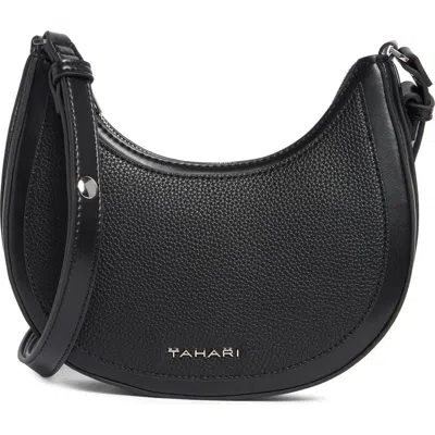 Tahari Riverside Crescent Convertible Shoulder Bag In Black