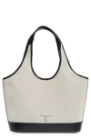 Tahari Riverside Tote & Shoulder Bag In Black And White