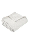Tahari Samantha Cotton Waffle Knit Blanket In Bright White