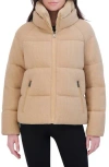Tahari Puffer Jacket In Camel