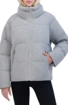 Tahari Sandy Rib Quilt Jacket In Gray