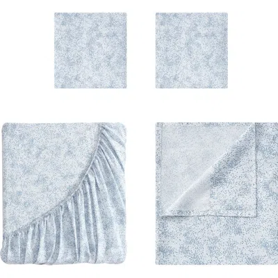 Tahari Seward Four-piece Queen Sheet Set In Blue