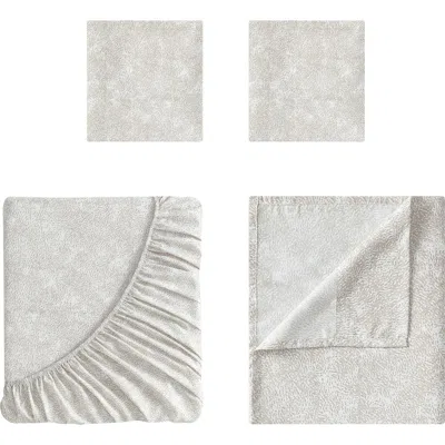 Tahari Seward Four-piece Queen Sheet Set In White