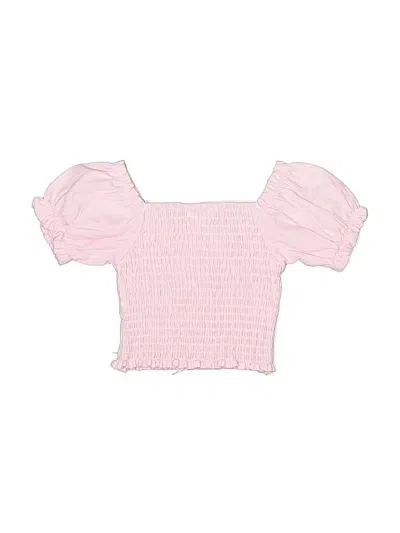 Pre-owned Tahari Kids' Short Sleeve Blouse In Pink