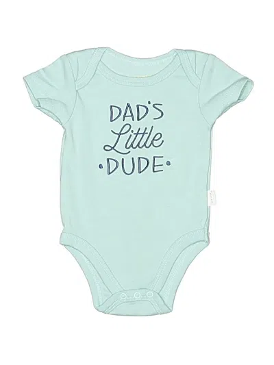 Pre-owned Tahari Babies' Short Sleeve Onesie In Blue