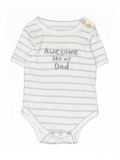 Pre-owned Tahari Babies' Short Sleeve Onesie In Gray