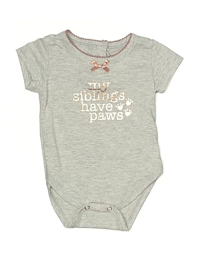 Pre-owned Tahari Babies' Short Sleeve Onesie In Gray