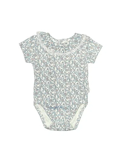 Pre-owned Tahari Babies' Short Sleeve Onesie In Ivory