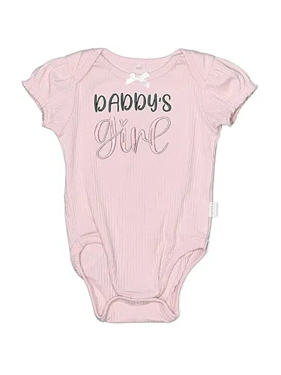 Pre-owned Tahari Babies' Short Sleeve Onesie In Pink