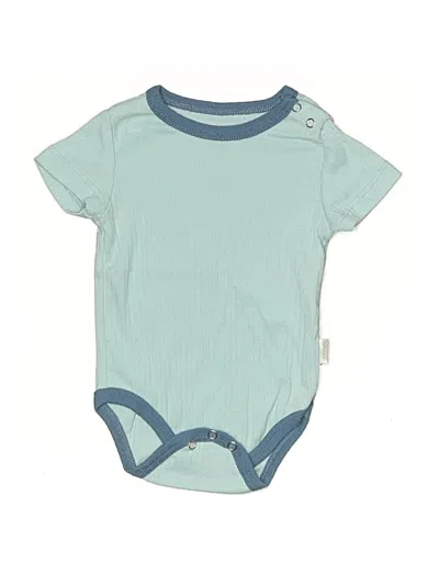 Pre-owned Tahari Babies' Short Sleeve Onesie In Teal
