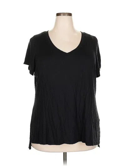 Pre-owned Tahari Short Sleeve T-shirt In Black