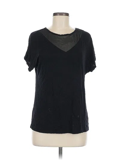 Pre-owned Tahari Short Sleeve T-shirt In Black