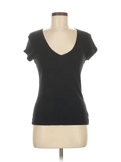 Pre-owned Tahari Short Sleeve T-shirt In Black