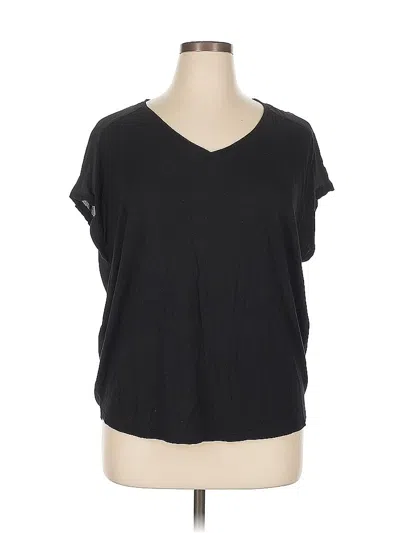 Pre-owned Tahari Short Sleeve T-shirt In Black