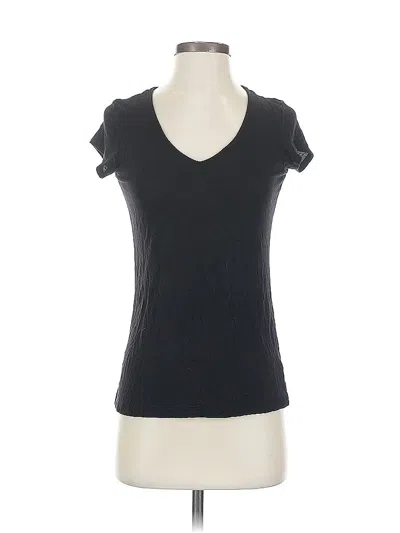 Pre-owned Tahari Short Sleeve T-shirt In Black