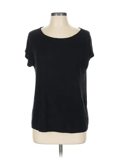Pre-owned Tahari Short Sleeve T-shirt In Black