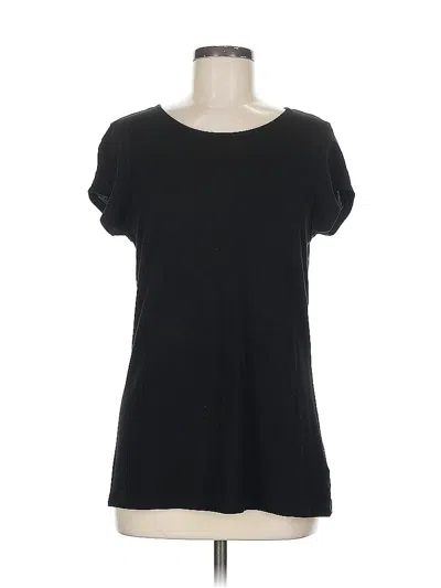 Pre-owned Tahari Short Sleeve T-shirt In Black