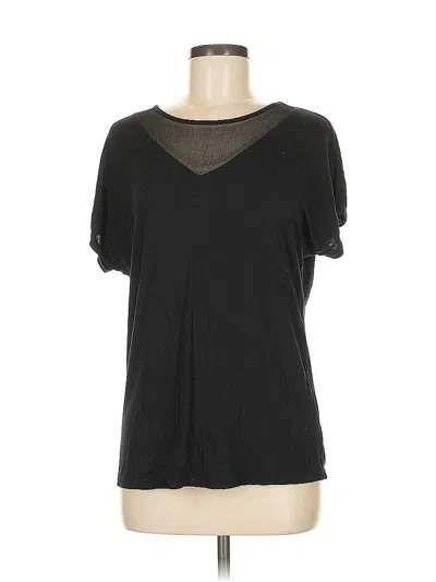 Pre-owned Tahari Short Sleeve T-shirt In Black