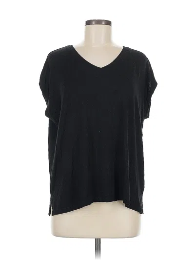 Pre-owned Tahari Short Sleeve T-shirt In Black
