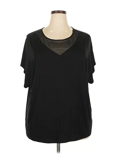 Pre-owned Tahari Short Sleeve T-shirt In Black