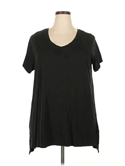 Pre-owned Tahari Short Sleeve T-shirt In Black