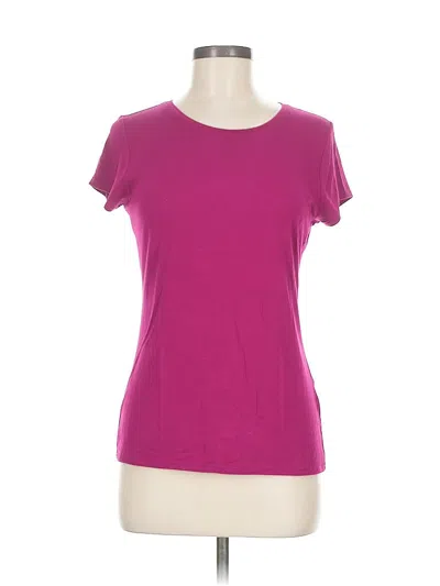 Pre-owned Tahari Short Sleeve T-shirt In Purple