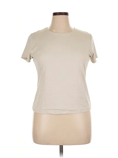 Pre-owned Tahari Short Sleeve T-shirt In White