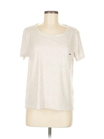 Pre-owned Tahari Short Sleeve T-shirt In White
