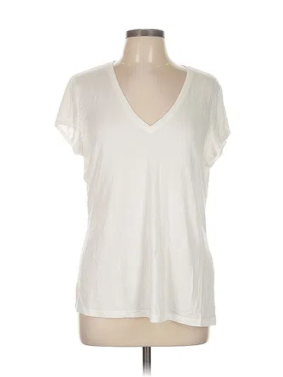 Pre-owned Tahari Short Sleeve T-shirt In White