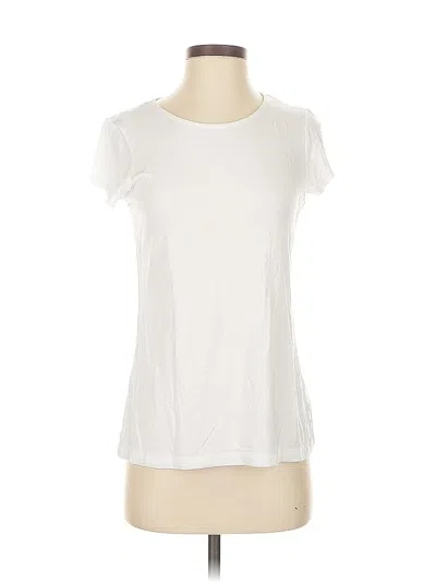 Pre-owned Tahari Short Sleeve T-shirt In White