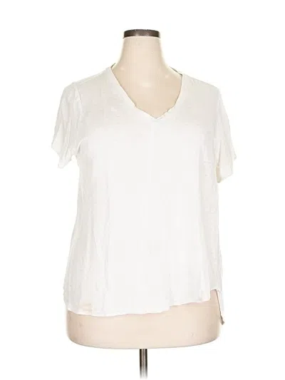 Pre-owned Tahari Short Sleeve T-shirt In White