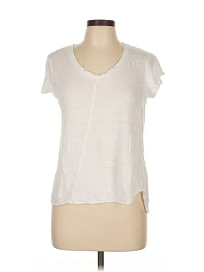 Pre-owned Tahari Short Sleeve T-shirt In White