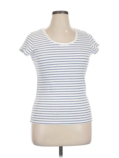 Pre-owned Tahari Short Sleeve T-shirt In White